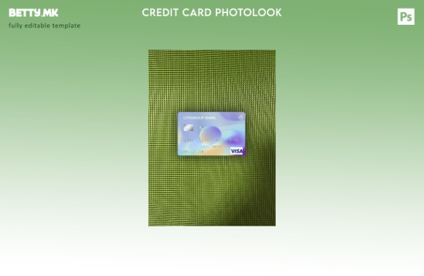 Модерен стил на САД Ситигруп банка виза картичка photolook пред шаблон